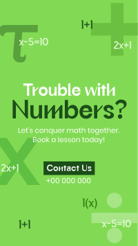 Simple Agnostic Math Tutor TikTok Video Design