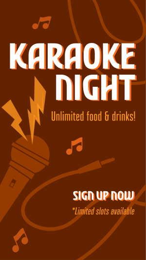 Karaoke Night Facebook story Image Preview