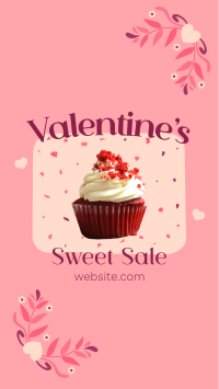 Valentines Cupcake Sale Facebook Story Design