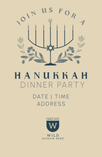 Hanukkah Light Invitation Design