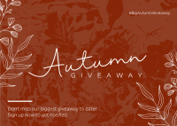 Leafy Autumn Grunge Postcard Image Preview