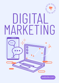 Simple Digital Marketing  Poster Design