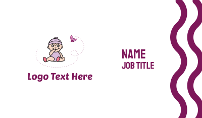 Purple Baby Business Card Image Preview