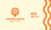 Orange Lion Globe Business Card Image Preview