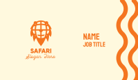 Orange Lion Globe Business Card Image Preview