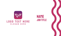 Letter V App Business Card Design