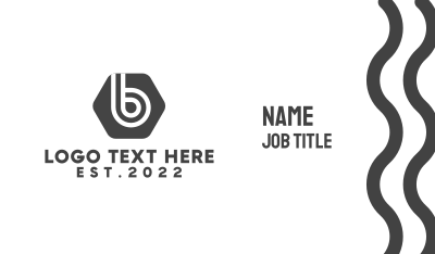 Hexagon Letter B Business Card
