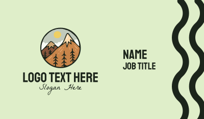 Forest Mountain Peak Business Card