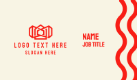 Red Siren House Outline  Business Card Image Preview