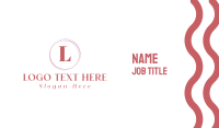 Minimalist Feminine Circle Business Card Image Preview