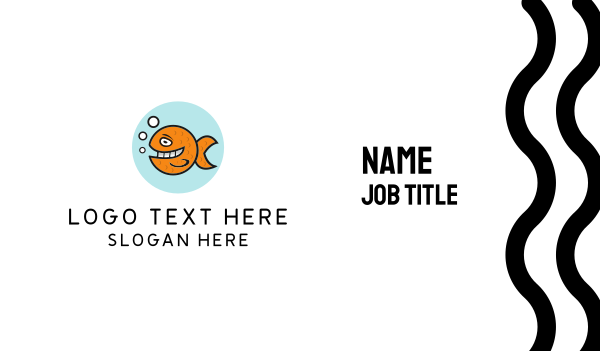 Happy Goldfish Fish Business Card Design Image Preview