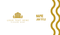 Gold Vintage Coliseum  Business Card Preview