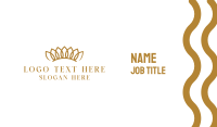 Gold Floral Crown Business Card Image Preview