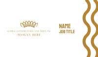 Gold Floral Crown Business Card Image Preview