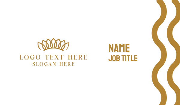 Gold Floral Crown Business Card Design Image Preview