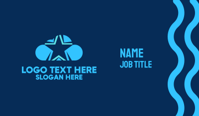 Blue Star Cloud Business Card Image Preview