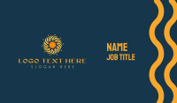 Golden Sun Circle Business Card Image Preview