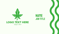 Green Leaf Cannabis Business Card Image Preview