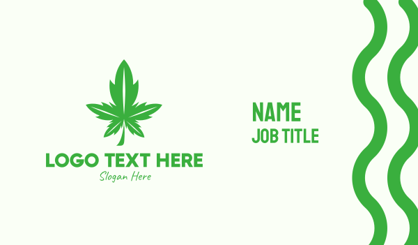 Green Leaf Cannabis Business Card Design Image Preview