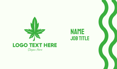 Green Leaf Cannabis Business Card
