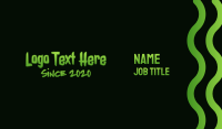 Horror Green Slime Text Business Card Design