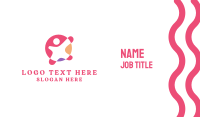 Pink Child Daycare  Business Card Design