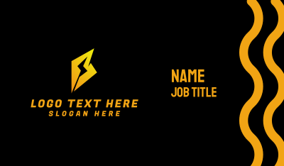 Yellow Thunder B Business Card Image Preview