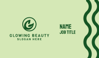 Natural Leaf Emblem  Business Card Image Preview