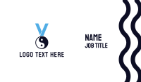 Chinese Yin & Yang Medal Business Card Preview
