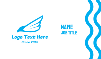 Blue Eagle Wing Business Card Image Preview