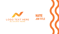 Modern Orange N Business Card Image Preview