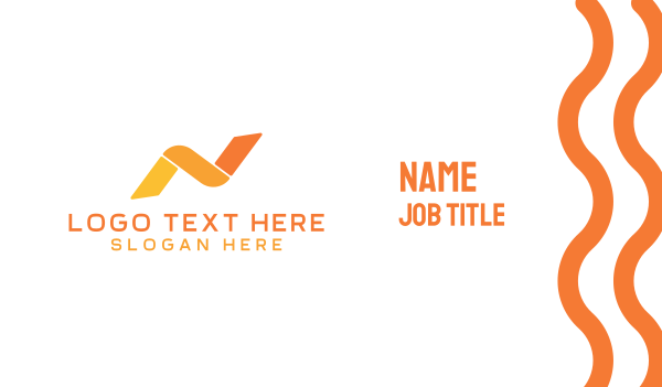 Modern Orange N Business Card Design Image Preview