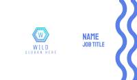 Blue Gradient Stroke Hexagon Lettermark Business Card Image Preview