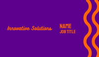 Purple & Orange Wordmark Business Card Image Preview
