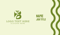 Organic Vine Letter B Business Card Image Preview