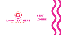 Letter E Basketball Outline Business Card Image Preview