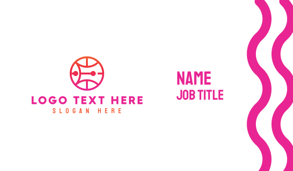 Letter E Basketball Outline Business Card Design Image Preview