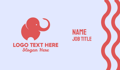 Baby Elephant Logo Business Card