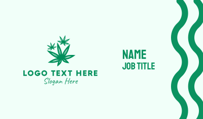 Medicinal Marijuana Leaves Business Card Image Preview