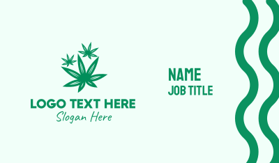 Medicinal Marijuana Leaves Business Card