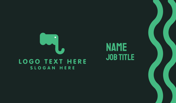 Green Elephant Letter M Business Card Design Image Preview