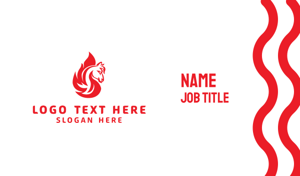 Flame Horse Gaming Business Card Design Image Preview