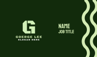 Military Green Letter G Business Card Image Preview