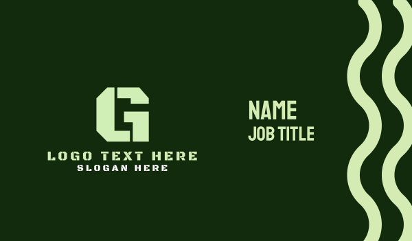 Military Green Letter G Business Card Design Image Preview