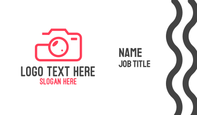 Camera Photography Outline Business Card Image Preview