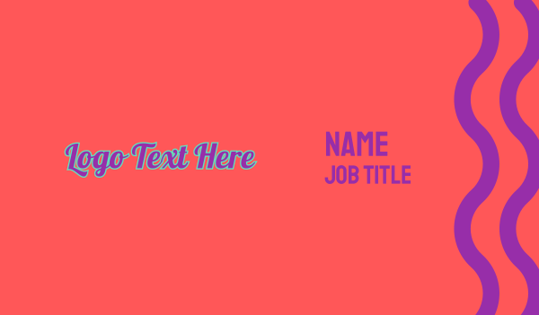 Retro Pop Wordmark Business Card Design Image Preview