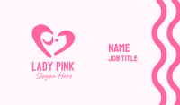 Pink Dog Heart Business Card Image Preview