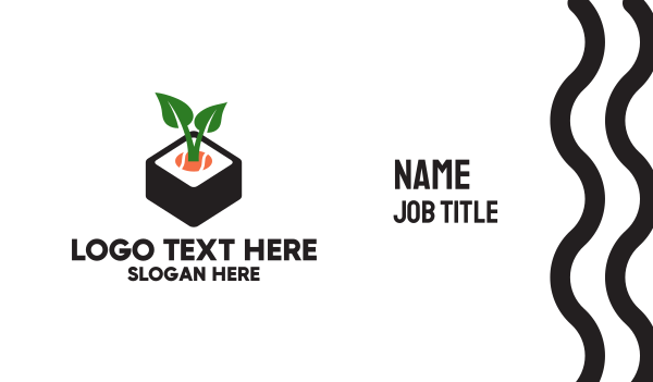 Sushi Plant Business Card Design Image Preview