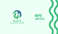 Green Letter H Business Card Image Preview