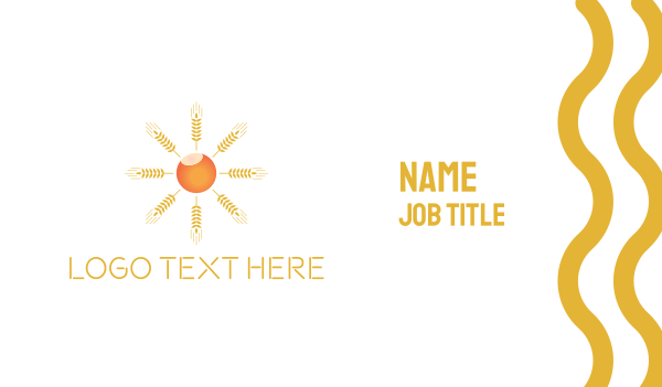 Sun Crop Business Card Design Image Preview